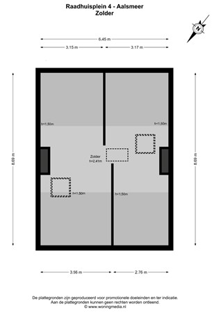 Floorplan - Raadhuisplein 4, 1431 EH Aalsmeer